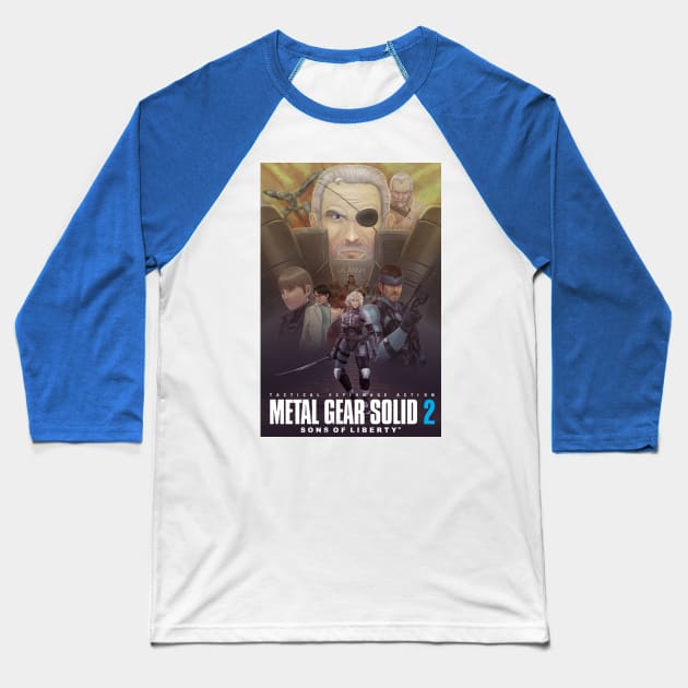 Metal gear solid 2 Baseball T-Shirt by bside7715